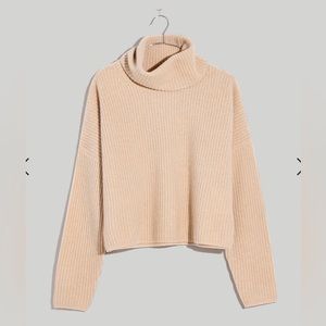 Madewell Resourced Cashmere Beige Turtleneck sweater